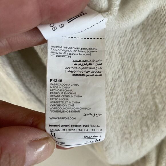 Parfois Womens Hoodie Sweatshirt Gray Size M - Picture 7 of 10